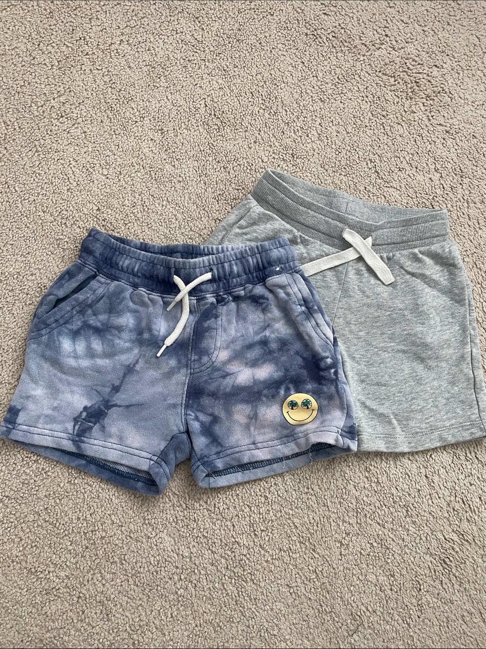 Kids Tie-Dye Blue Drawstring Shorts (2-Pack)